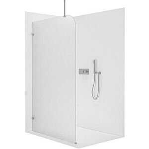 CERANO - Sprchová zástena Walk-in Orbis Top Round - Ľavá - 8 mm - guľatá vzpera - chróm, mliečne sklo - 150x200 CER-682324 vyobraziť
