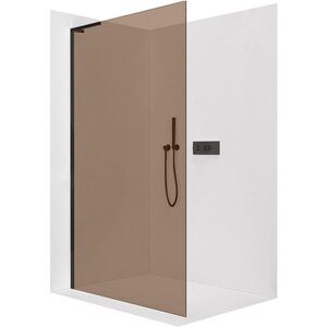 CERANO - Sprchová zástena Walk-in Onyx L-ľavá vzpera - 8 mm - čierna matná, bronzové sklo - 130x200 CER-687979 vyobraziť