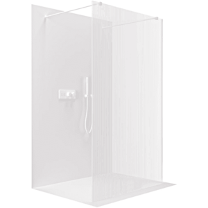CERANO - Sprchová zástena Walk-in Onyx Duo Ľ/P - 8 mm - hranatá vzpera - biela matná, ryhované sklo - 60x200 CER-8050BD1901 vyobraziť