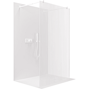 CERANO - Sprchová zástena Walk-in Onyx Duo Ľ/P - 8 mm - guľatá vzpera - biela matná, ryhované sklo - 60x200 CER-8050BD2237 vyobraziť