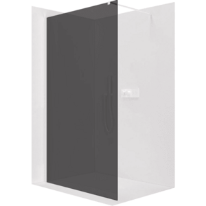 CERANO - Sprchová zástena Walk-in Onyx Cube Ľ/P - 8 mm - hranatá vzpera - biela matná, grafitové sklo - 50x200 CER-8050BD436 vyobraziť