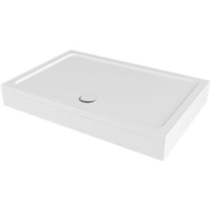 CERANO - Sprchová vanička obdĺžniková Brio - SMC/minerálny kompozit - štruktúrovaná biela - 120x80x4 + 2x čelný panel + nožičky CER-281758 vyobraziť