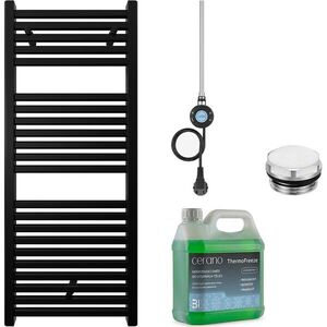 CERANO - Kúpeľňový elektrický radiátorový set Donovan - WIFI - 300W - čierna matná - 1200x500 mm CER-680544 vyobraziť