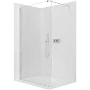 CERANO - Sprchová zástena Walk-in Onyx Round Ľ/P - 6 mm - chróm, transparentné sklo - 110x190 CER-670891 vyobraziť