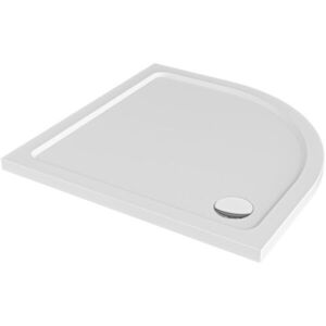 CERANO - Sprchová vanička štvrťkruhová Brio - SMC/minerálny kompozit - štruktúrovaná biela - 80x80x4 CER-679497 vyobraziť