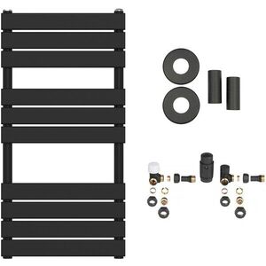 CERANO - Kúpeľňový radiátorový set Claude - ústredné vykurovanie - bočné pripojenie - 480W - čierna matná - 1000x500 mm CER-046075 vyobraziť