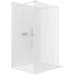 CERANO - Sprchová zástena Walk-in Onyx Duo Ľ/P - 8 mm - hranatá vzpera - chróm, ryhované sklo - 120x200 CER-8050BD1919 vyobraziť