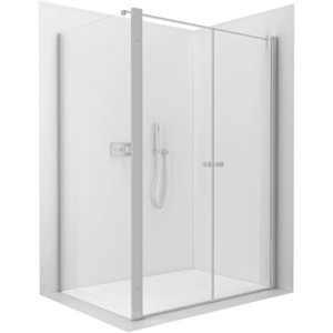 CERANO - Sprchovací kút Antelo L - Ľ/P - 6 mm - chróm, transparentné sklo - 84x30 - otočný CER-666844 vyobraziť