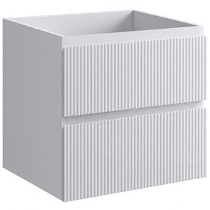 CERANO - Kúpeľňová skrinka pod umývadlo Carole - biela matná ryhovaná - 54x48x45 CER-674923 vyobraziť