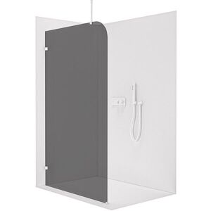 CERANO - Sprchová zástena Walk-in Orbis Top Round Ľ/P - 8 mm - okrúhla vzpera - biela matná, grafitové sklo - 160x200 CER-682546 vyobraziť