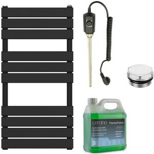 CERANO - Kúpeľňový elektrický radiátorový set Claude - 300W - čierna matná - 1000x500 mm CER-081474 vyobraziť