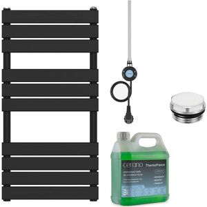 CERANO - Kúpeľňový elektrický radiátorový set Claude - WIFI - 300W - čierna matná - 1000x500 mm CER-082197 vyobraziť