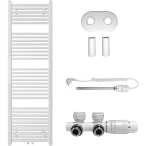 CERANO - Kúpeľňový radiátorový set Lincoln - kombinované vykurovanie, termo tyč - stredové pripojenie 50 mm - 300W - biela lesklá - 1600x500 mm CER-663376 vyobraziť