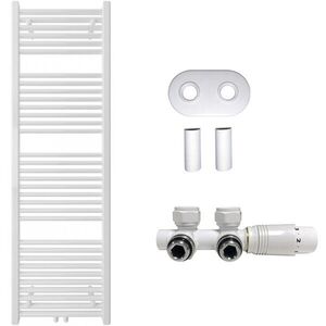CERANO - Kúpeľňový radiátorový set Lincoln - ústredné vykurovanie - stredové pripojenie 50 mm - 484W - biela lesklá - 1600x500 mm CER-663412 vyobraziť