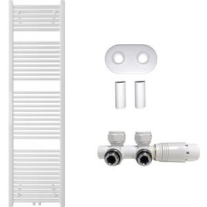 CERANO - Kúpeľňový radiátorový set Lincoln - ústredné vykurovanie - stredové pripojenie 50 mm - 559W - biela lesklá - 1800x500 mm CER-663418 vyobraziť