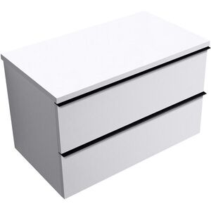 CERANO - Kúpeľňová skrinka Velora - biela matná, úchytka čierna + doska pod umývadlo Navira Pro - 36 mm - 80x56, 6x46, 5 CER-668519 vyobraziť