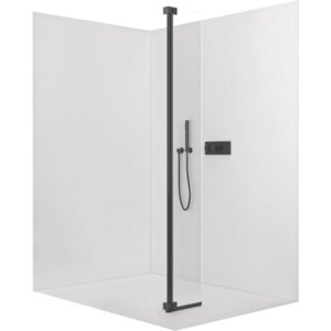 CERANO - Prídavný otočný panel k sprchovej zástene Onyx - 8 mm - čierna matná, transparentné sklo - 30x200 CER-537352 vyobraziť