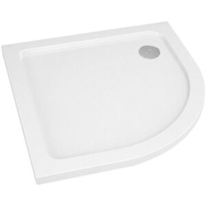 CERANO - Sprchová vanička štvrťkruhová Piato - liaty mramor - biela lesklá - 80x80x3 CER-476987 vyobraziť