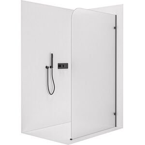 CERANO - Sprchová zástena Walk-in Orbis - Pravá - 8 mm - čierna matná, mliečne sklo - 70x200 CER-999920 vyobraziť
