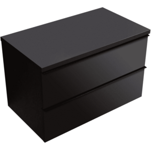CERANO - Kúpeľňová skrinka Velora - čierna matná, úchytka čierna + doska pod umývadlo Navira Pro - 36 mm - 80x56, 6x46, 5 CER-668573 vyobraziť