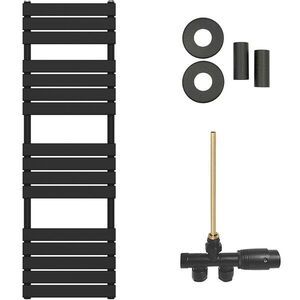 CERANO - Kúpeľňový radiátorový set Claude - ústredné vykurovanie - bočné jednobodové pripojenie - 767W - čierna matná - 1600x500 mm CER-663568 vyobraziť