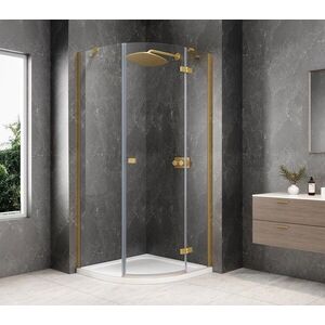 POLYSAN - GLOBE GOLD MATT štvrťkruhová sprchová zástena 900x900, číre sklo, pravé GB2690RG vyobraziť
