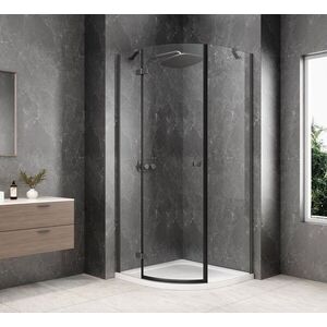 POLYSAN - GLOBE GUN METAL štvrťkruhová sprchová zástena 900x900, číre sklo, ľavá GB2690LGM vyobraziť