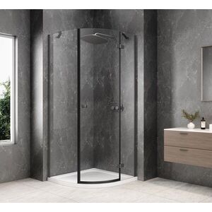 POLYSAN - GLOBE GUN METAL štvrťkruhová sprchová zástena 900x900, číre sklo, pravé GB2690RGM vyobraziť