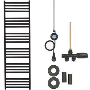 CERANO - Kúpeľňový radiátorový set Fulgidus - kombinované vykurovanie, wifi tyč - bočné jednobodové pripojenie - 600W - čierna matná - 1800x530 mm CER-663709 vyobraziť