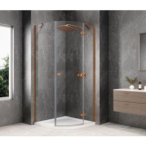 POLYSAN - GLOBE COPPER MATT štvrťkruhová sprchová zástena 1000x1000, číre sklo, pravé GB2610RPG vyobraziť