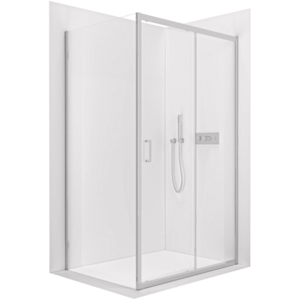 CERANO - Sprchovací kút Orlano L/P - 5 mm - chróm, transparentné sklo - 90x100x195 - posuvný CER-DY505B-90193 vyobraziť