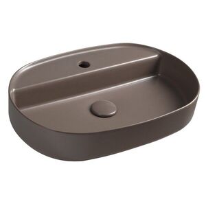 ISVEA - INFINITY OVAL keramické umývadlo na dosku, 60x40cm, taupe 10NF65060-2H vyobraziť