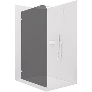 CERANO - Sprchová zástena Walk-in Orbis Round Ľ/P - 8 mm - guľatá vzpera - biela matná, grafitové sklo - 140x200 CER-978766 vyobraziť