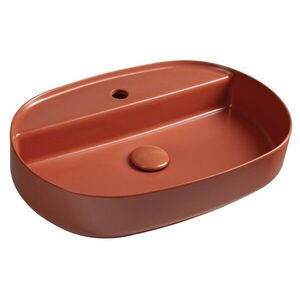 ISVEA - INFINITY OVAL keramické umývadlo na dosku, 60x40cm, terracotta 10NF65060-2U vyobraziť