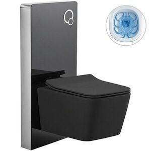 CERANO - Kompletný WC set Modul/Forte - čierna matná - integrované WC tlačidlo - pneumatický modul - 51x36 CER-979851 vyobraziť