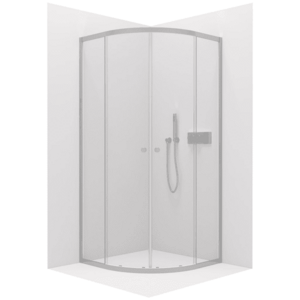 CERANO - Sprchovací kút Orso L/P - 5 mm - štvrťkruh - R550 - chróm, transparentné sklo - 100x100x195 - posuvný CER-650485 vyobraziť