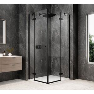 POLYSAN - GLOBE BLACK obdĺžniková sprchová zástena 1100x800, rohový vstup, číre sklo GB5180B vyobraziť