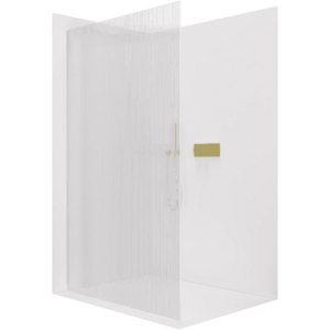 CERANO - Sprchová zástena Walk-in Crystal Ľ/P - 8 mm - bezvzperový systém - zlatá, ryhované sklo - 60x200 CER-8050BD6784 vyobraziť