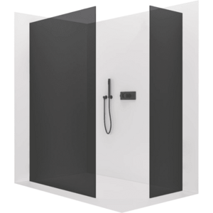 CERANO - Sprchová zástena Walk-in Crystal TL/P - 8 mm - bezvzperový systém - zlatá, grafitové sklo - 150x120x200 CER-8050BD5571 vyobraziť