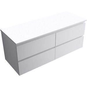 CERANO - Kúpeľňová skrinka Carole - biela matná + doska pod umývadlo z lit. mramoru Elanys - 12 mm - biela matná - 120x49, 2x46 CER-679339 vyobraziť