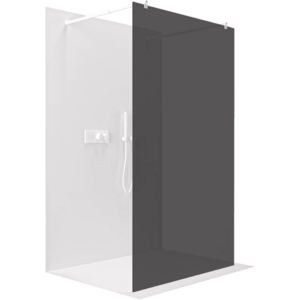 CERANO - Sprchová zástena Walk-in Onyx Duo Ľ/P - 8 mm - guľatá vzpera - biela matná, grafitové sklo - 150x200 CER-8050BD2118 vyobraziť