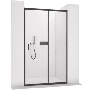CERANO - Sprchové posuvné dvere Orlano L/P - 5 mm - čierna matná, transparentné sklo - 120x195 CER-8050BD75050 vyobraziť