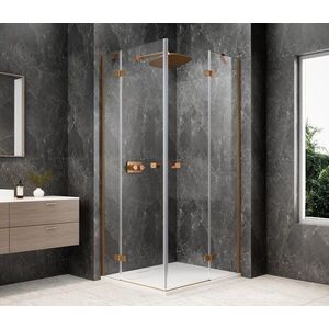 POLYSAN - GLOBE COPPER MATT obdĺžniková sprchová zástena 1100x900, rohový vstup, číre sklo GB5190PG vyobraziť