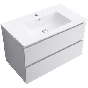 CERANO - Kúpeľňová skrinka Carole - biela matná + keramické umývadlo Novo - biela lesklá - 101x49, 5x46, 5 CER-979864 vyobraziť