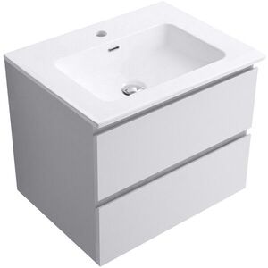CERANO - Kúpeľňová skrinka Carole - biela matná + keramické umývadlo Novo - biela lesklá - 61x49, 5x46, 5 CER-979865 vyobraziť
