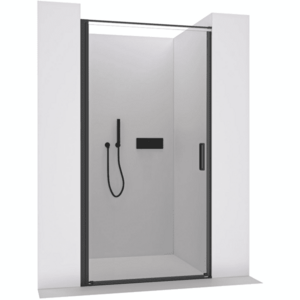 CERANO - Sprchové otočné dvere Porte L/P - 8 mm - čierna matná, transparentné sklo - 80x195 CER-413486 vyobraziť