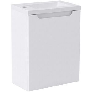 CERANO - Umývadlová skrinka pre WC Sora - biela matná + umývadlo z lit. mramoru - biela matná - 40x57, 5x22 CER-999982 vyobraziť