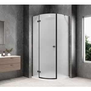 POLYSAN - GLOBE GUN METAL štvrťkruhová sprchová zástena 800x800, matné sklo, ľavá GB2680MLGM vyobraziť