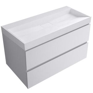 CERANO - Kúpeľňová skrinka Carole - biela matná + umývadlo z lit. mramoru Vita - biela matná - 100x58x46 CER-668989 vyobraziť