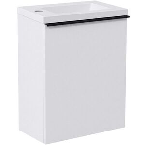 CERANO - Umývadlová skrinka pre WC Zola - biela matná + umývadlo z lit. mramoru - biela matná - 40x55x23, 5 CER-999985 vyobraziť